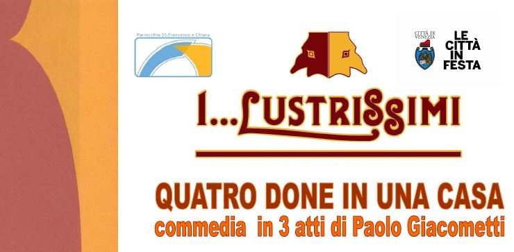 Elaborazione grafica del titolo della commedia e del nome della compagnia teatrale