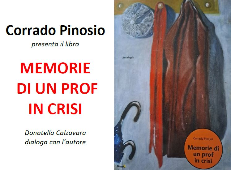 Grafica: a sx, titolo dell'evento e info; a dx, dipinto che ritrae cappotto, sciarpa e cappello appesi a un attaccapanni