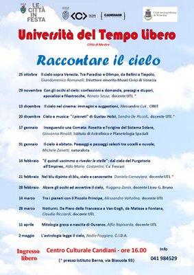 Programma ciclo di incontri