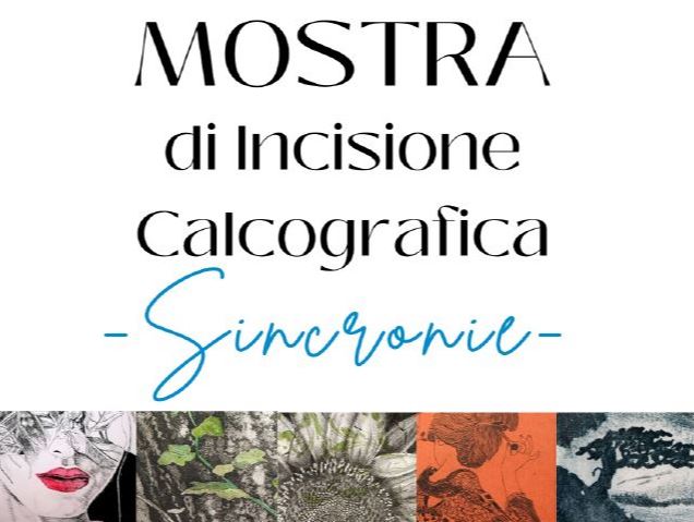 Grafica: in alto, titolo dell'evento; in basso, una striscia composta da cinque immagini di opere di incisione calcografica
