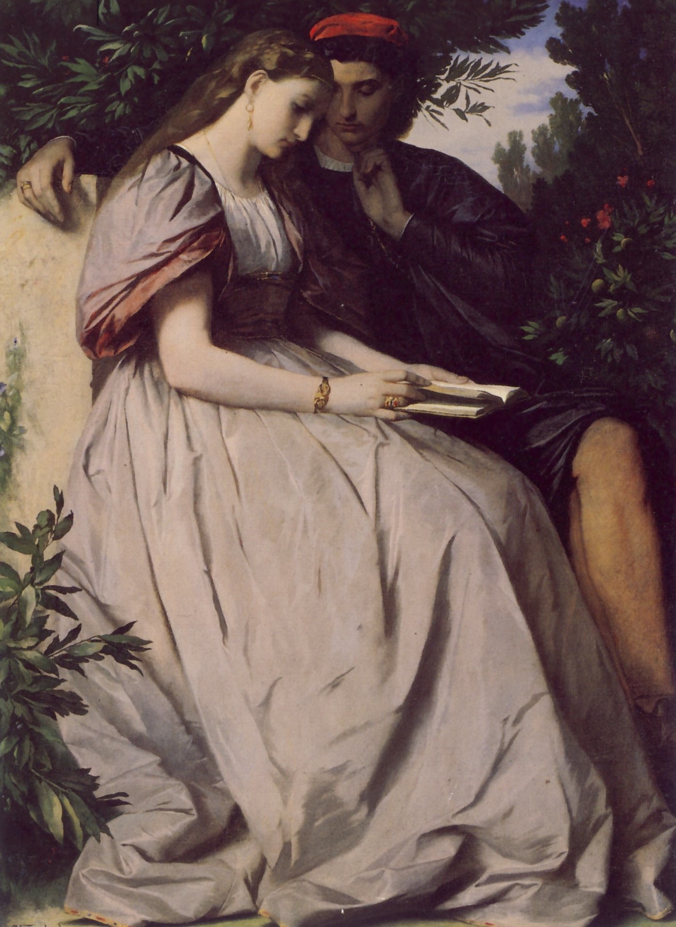 Anselm Feuerbach (1829 - 1880)  Paolo e Francesca. (1864, olio su tela, Monaco,Schack-Galerie)