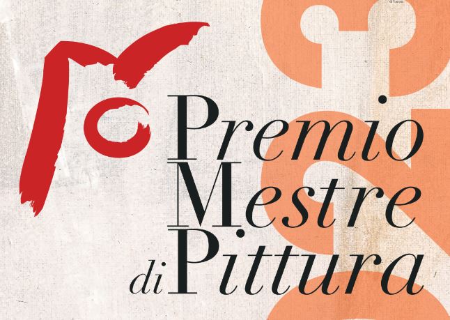 Grafica: scritta Premio Mestre di Pittura su fondo su cui si intuisce la scritta "2023", tagliata