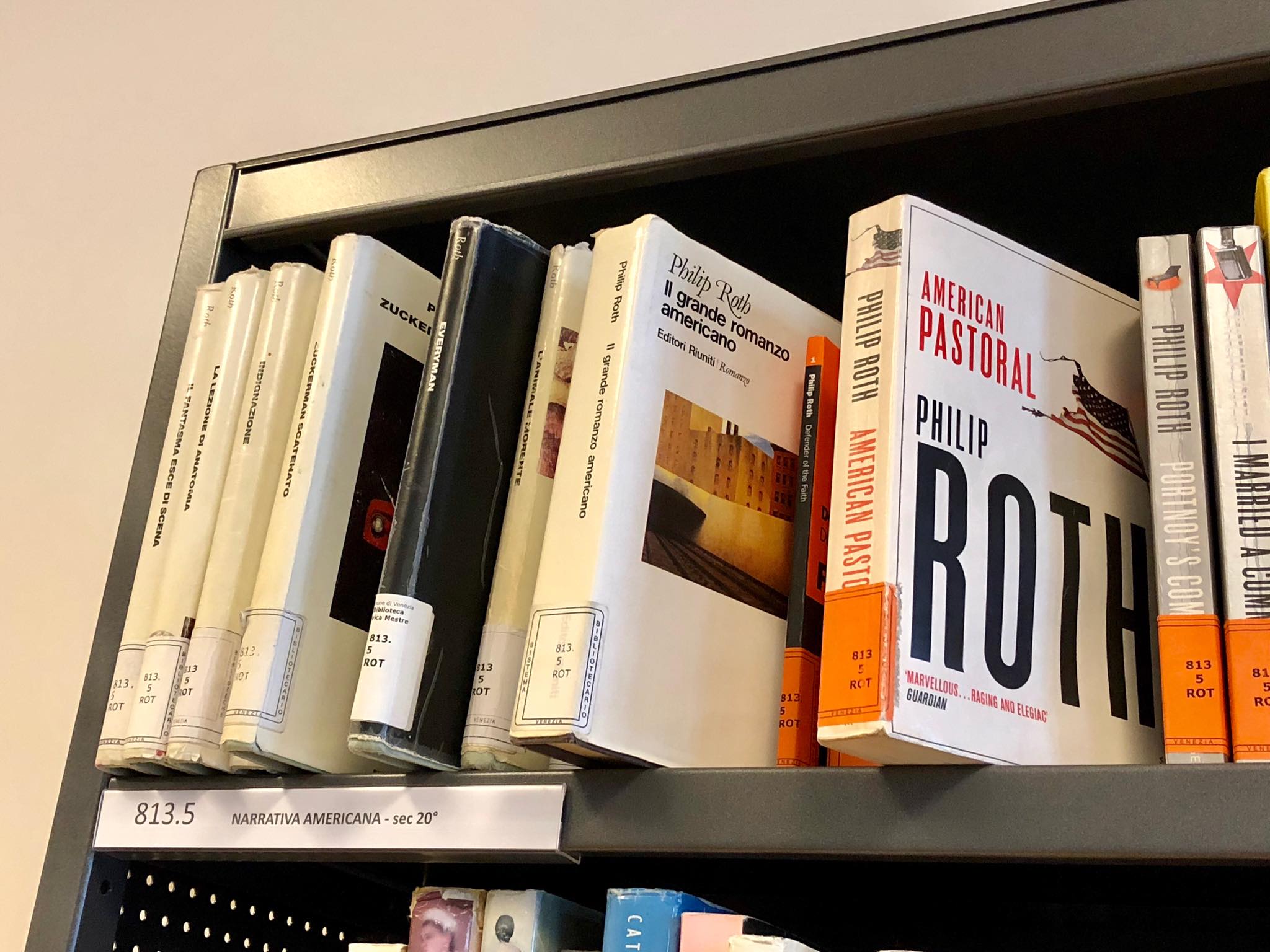 libri di Philip Roth in biblioteca