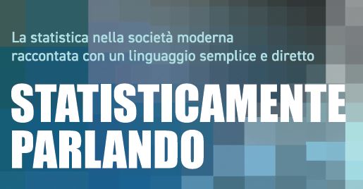 Grafica con effetto pixel sgranati e, sopra, il titolo "Statisticamente parlando"