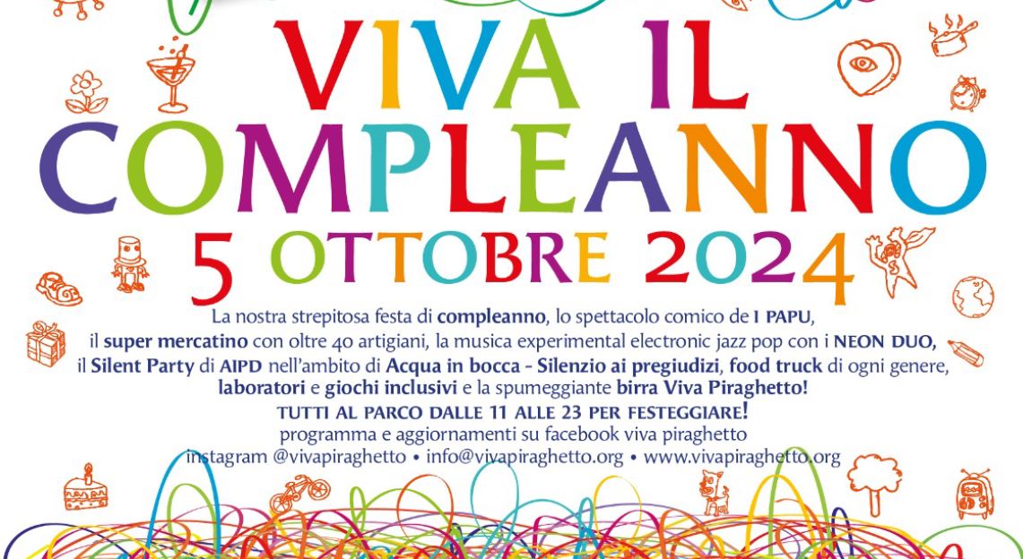 Grafica con titolo dell'evento e informazioni