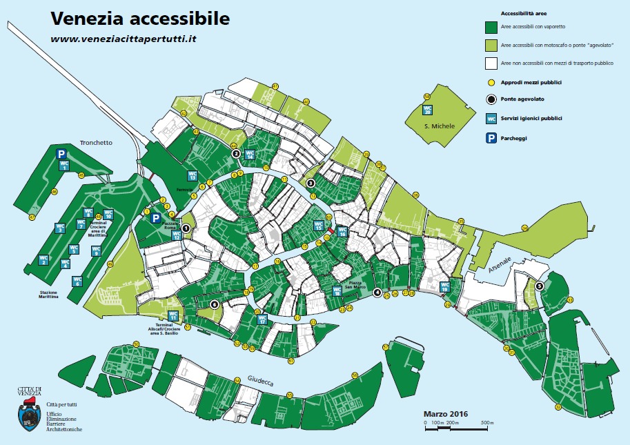 immagine mappa Venezia accessibile