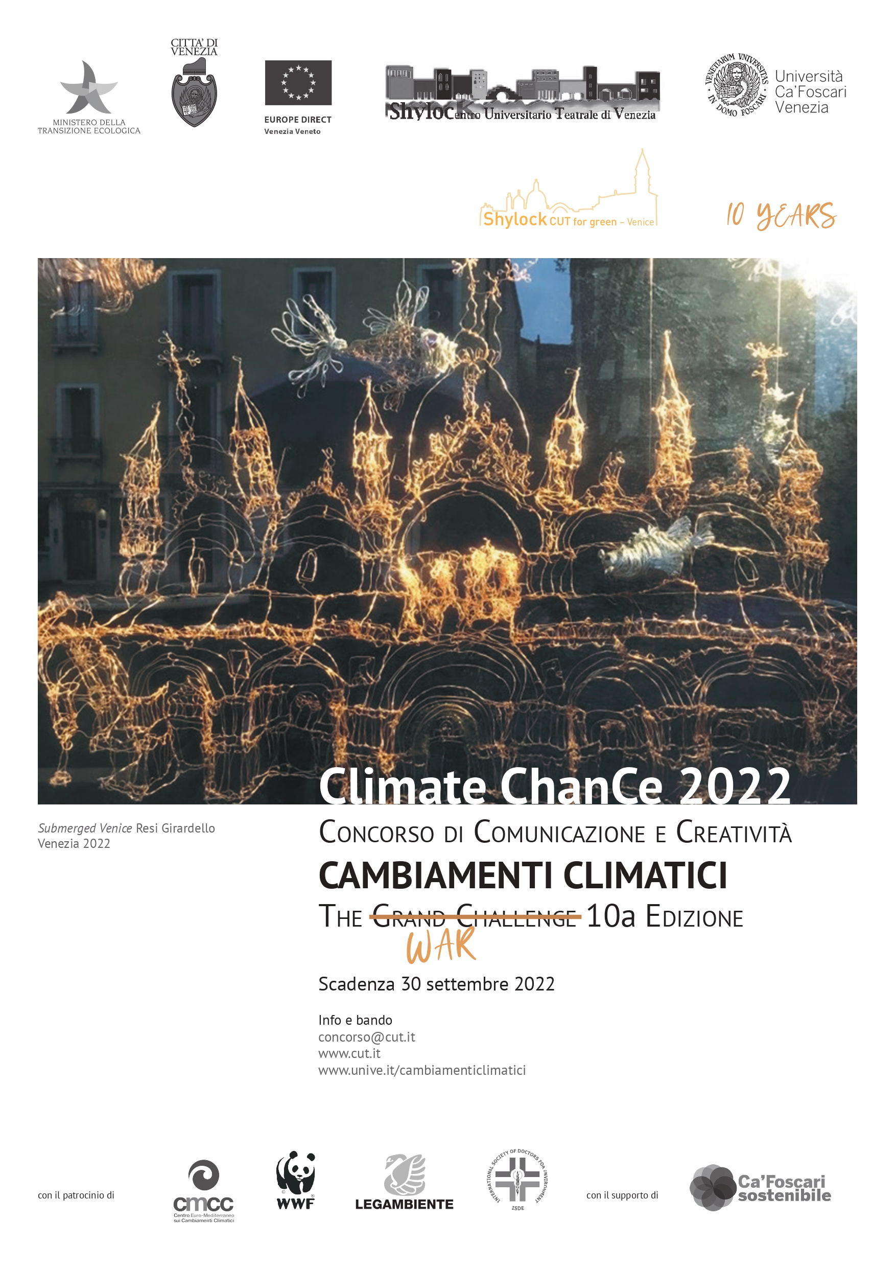 Locandina Concorso sui Cambiamenti Climatici