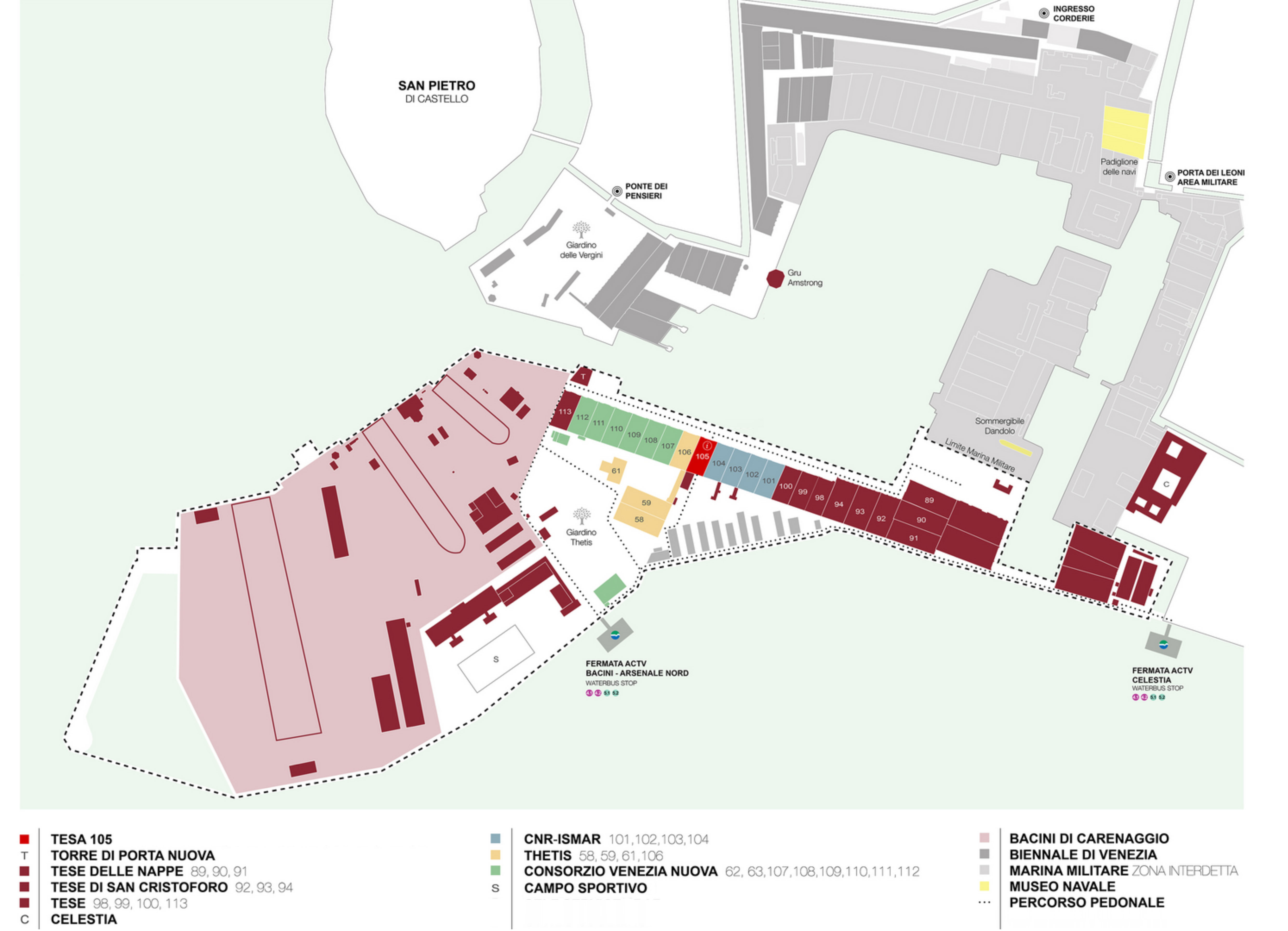 Map Arsenale's Area