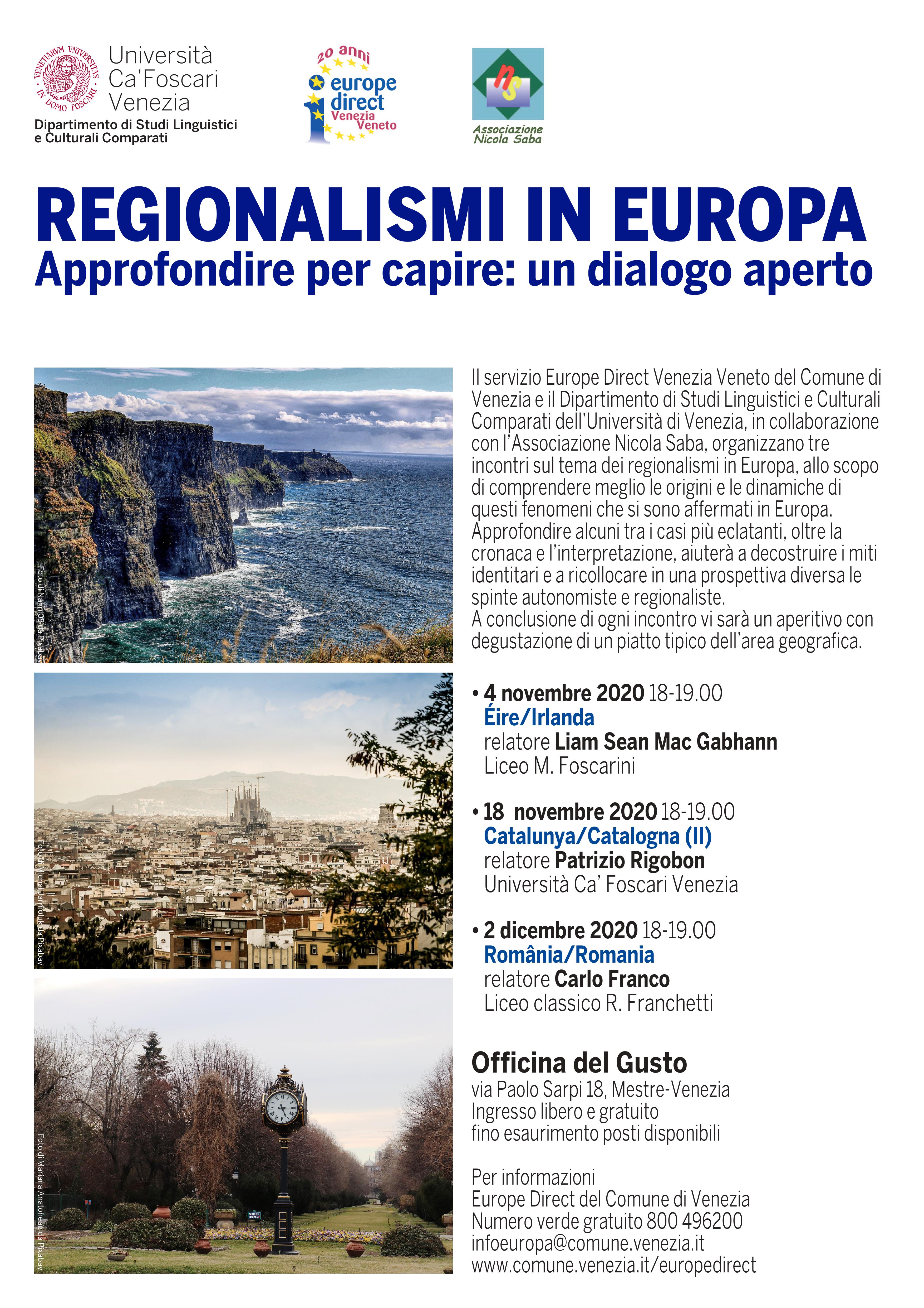 Locandina Regionalismi in Europa 2020 