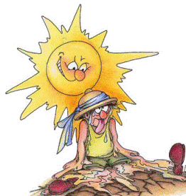 Omino sotto il sole
