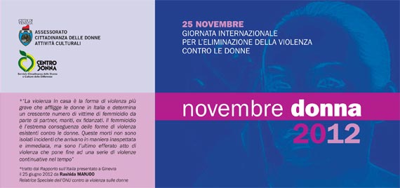 Immagime logo Novembre Donna 2012