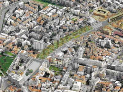 Immagine di città dall'alto